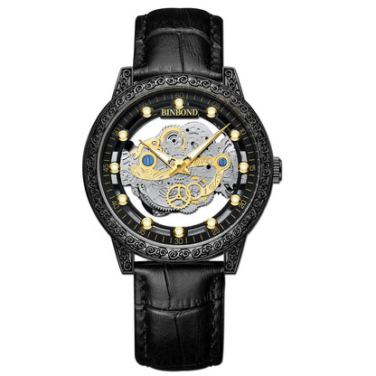 Montre pour hommes double creux étanche luxe mode originale.