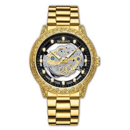 Montre pour hommes double creux étanche luxe mode originale.