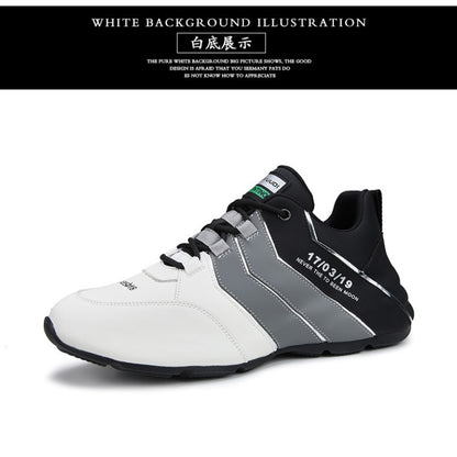 Chaussures de course décontractées en cuir à lacets pour hommes, baskets à l'offre.