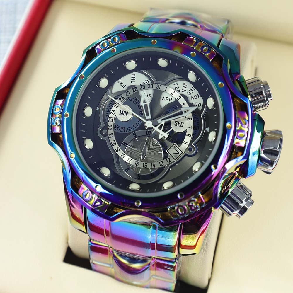 Montre de luxe en or 18 carats pour hommes étanche originale.