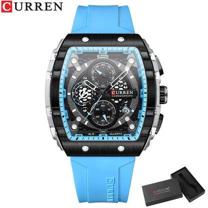 Montre à quartz étanche pour hommes chronographe horloge de date.