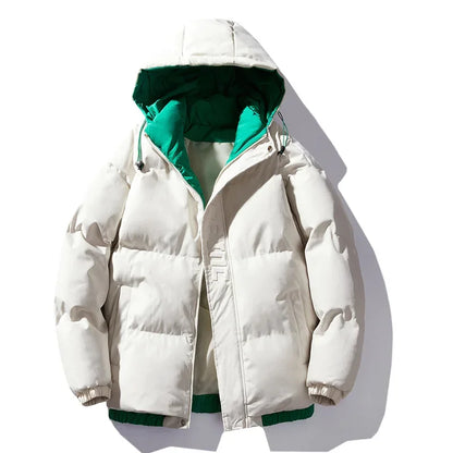 Veste homme décontracté à capuche épais chaud.