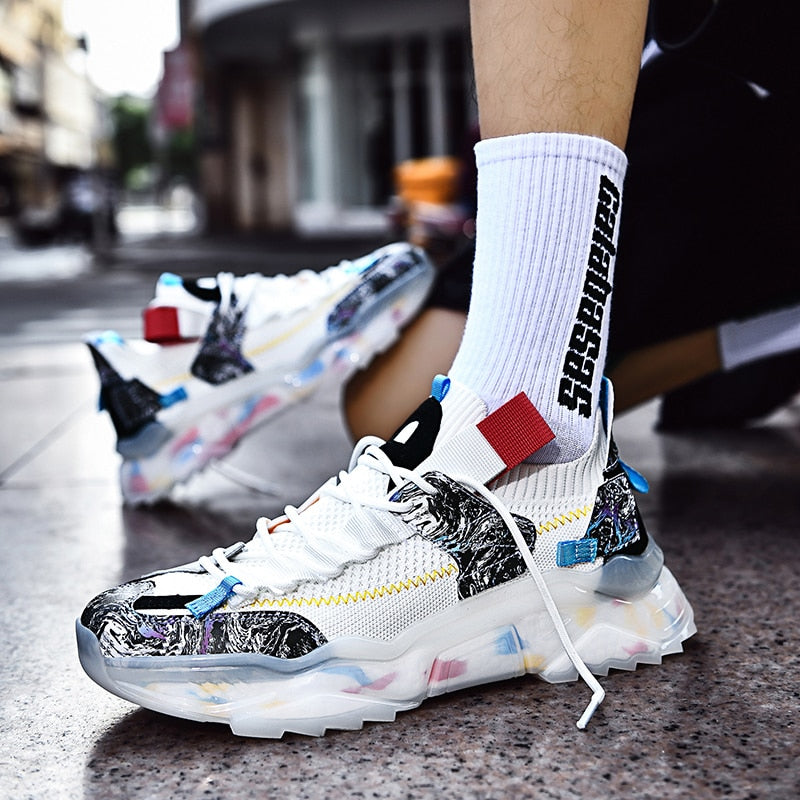 chaussures baskets pour hommes de course respirantes.