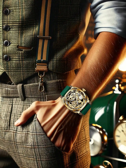 Montre mécanique auto élégance pour homme.