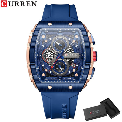 Montre à quartz étanche pour hommes chronographe horloge de date.