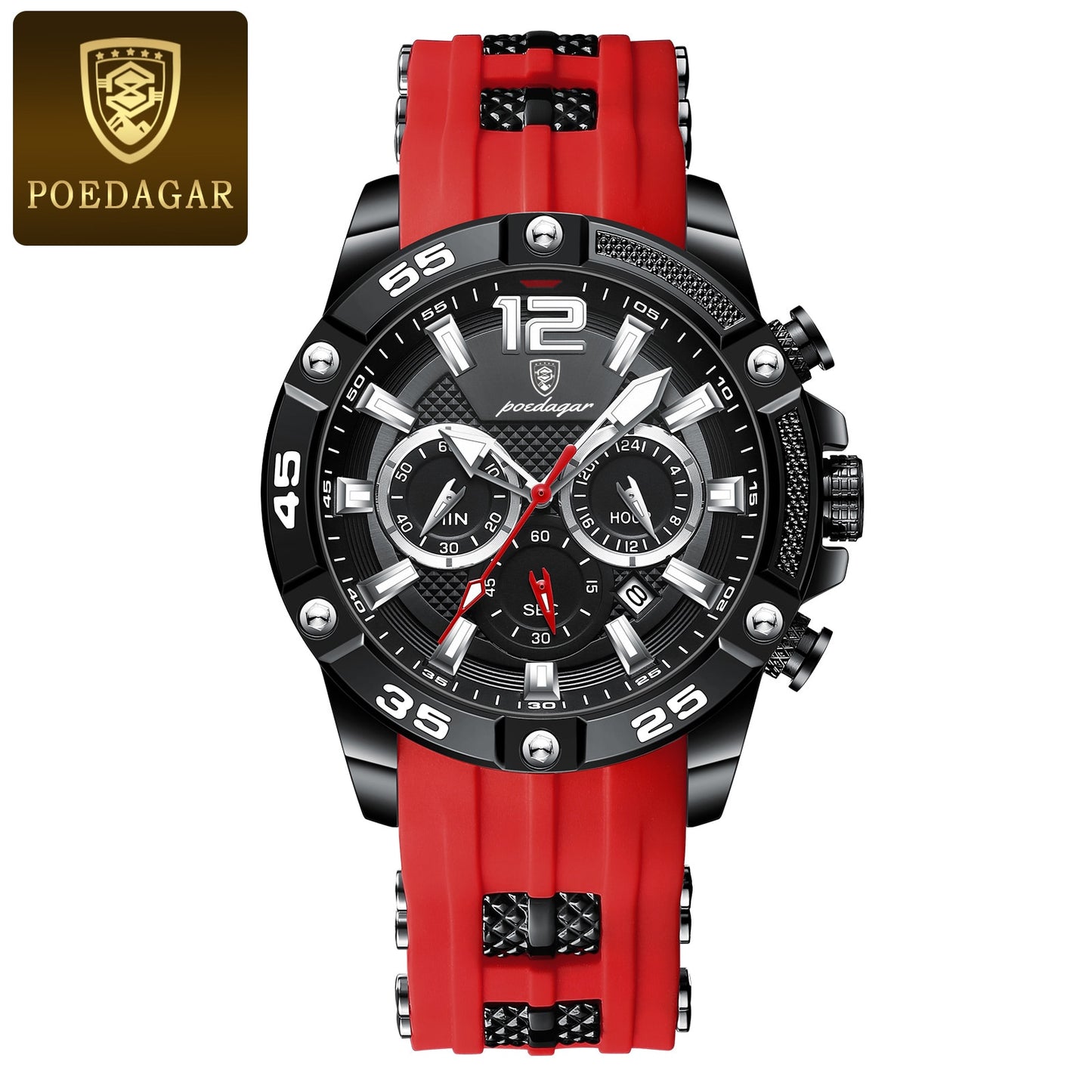 Montre à quartz militaire étanche pour hommes chronographe.