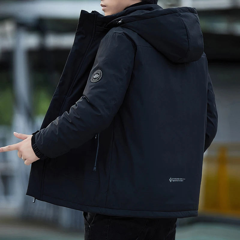 Veste luxe haute qualité décontracté à capuche solide.