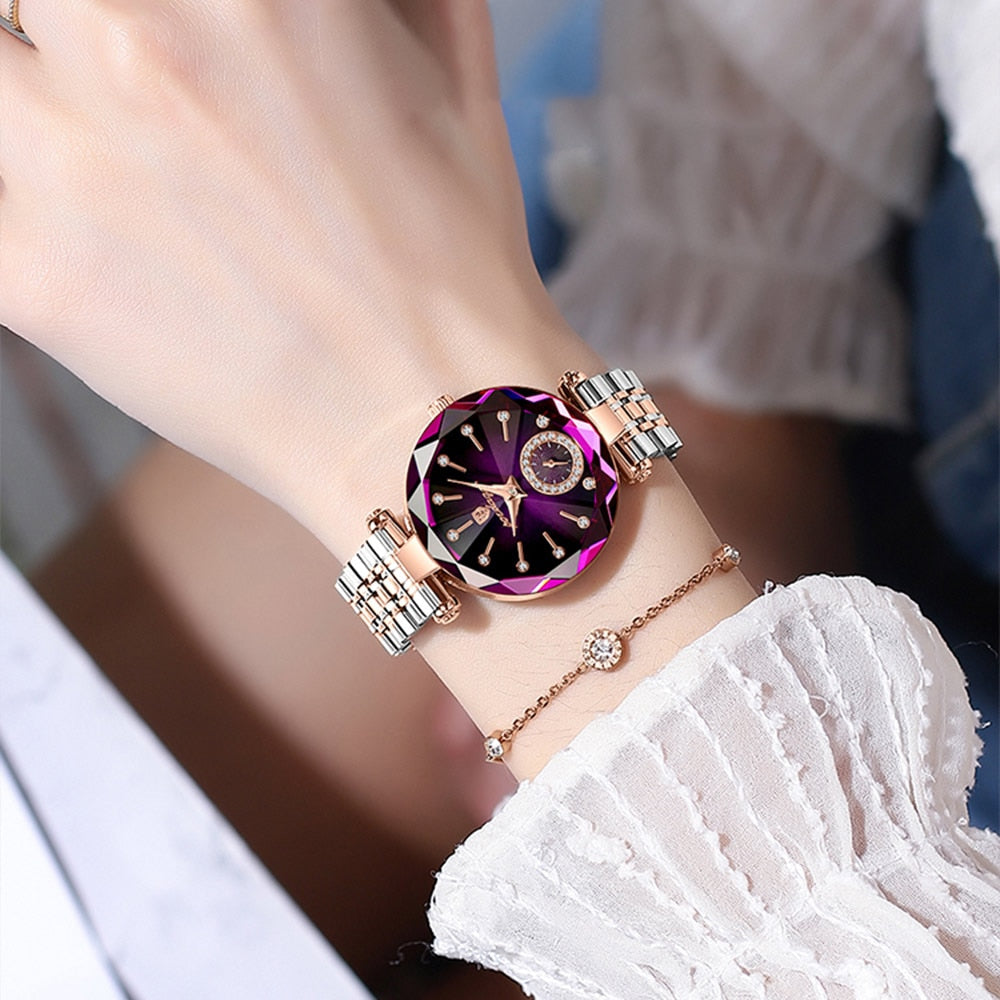 Montre bracelet de Luxe en Acier Inoxydable pour Femmes.