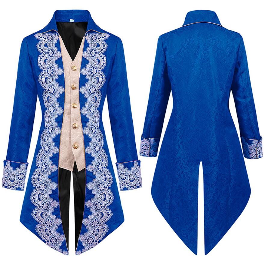 Veste de Nobleman Victorien Verte pour Hommes Cosplay Médiéval.