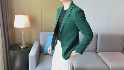 Vestes décontractées à simple boutonnage pour hommes, blazers respirante.