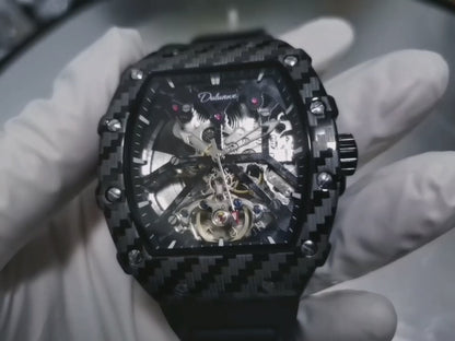 Montre squelette automatique mécanique pour hommes, Tourbillon squelette.