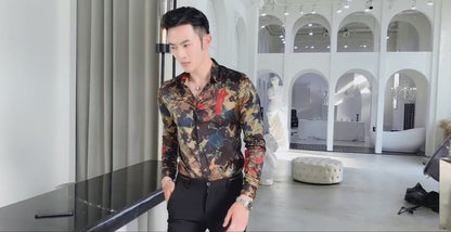 Chemise à manches longues pour hommes nouveau design coupe couvertes.