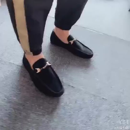 Mocassins d'été pour hommes, chaussures de conduite à pois.