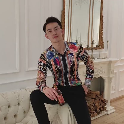 Chemise à manches longues pour hommes Nouvelle mode.