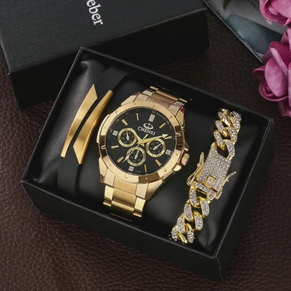 Ensemble de montres de luxe pour hommes.