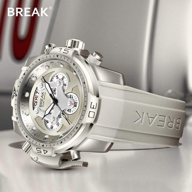 Montre homme luxe à quartz étanche,montre chronographe.