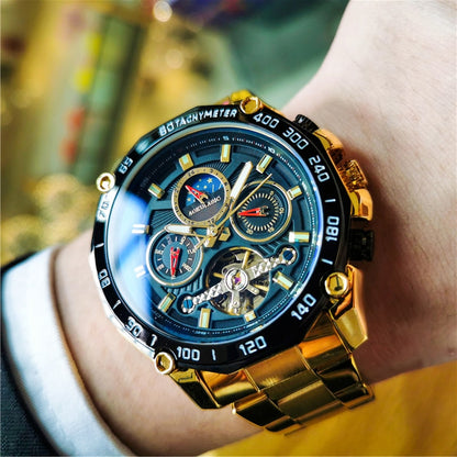 Montre mécanique automatique pour hommes remontage automatique.