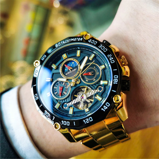 Montre mécanique automatique pour hommes remontage automatique.