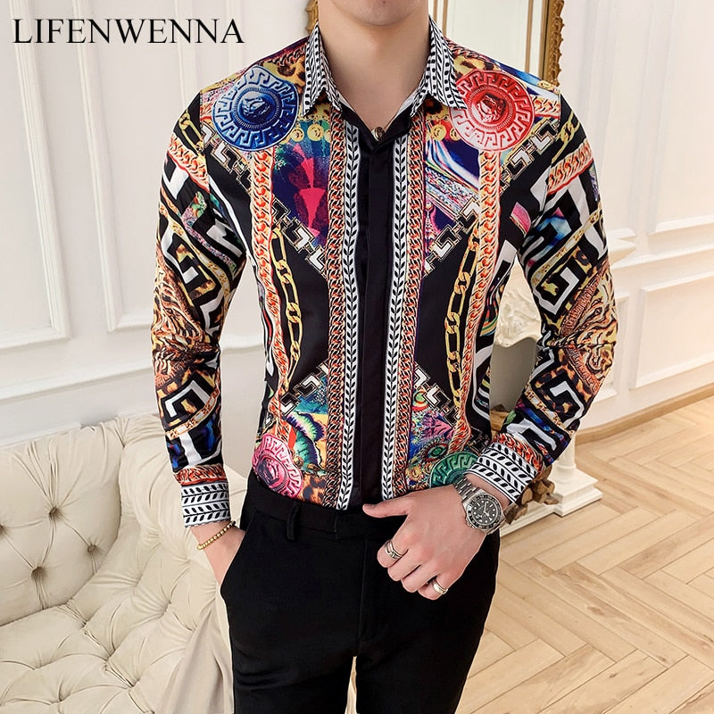 Chemise à manches longues pour hommes Nouvelle mode.