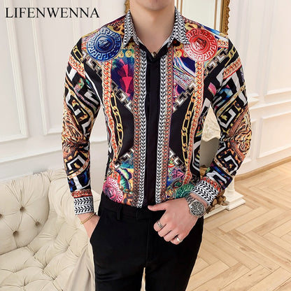 Chemise à manches longues pour hommes Nouvelle mode.