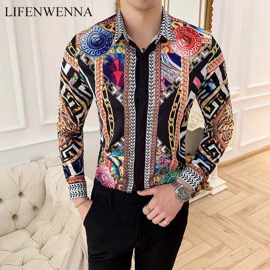 Chemise à manches longues pour hommes Nouvelle mode.