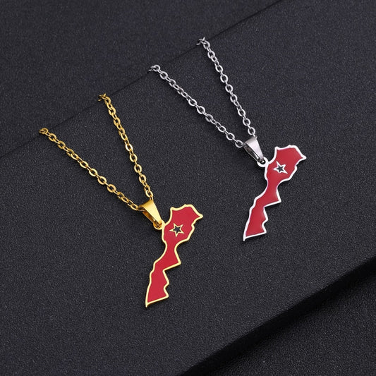 Collier pendentif kingdom of morocco pour hommes et femmes.