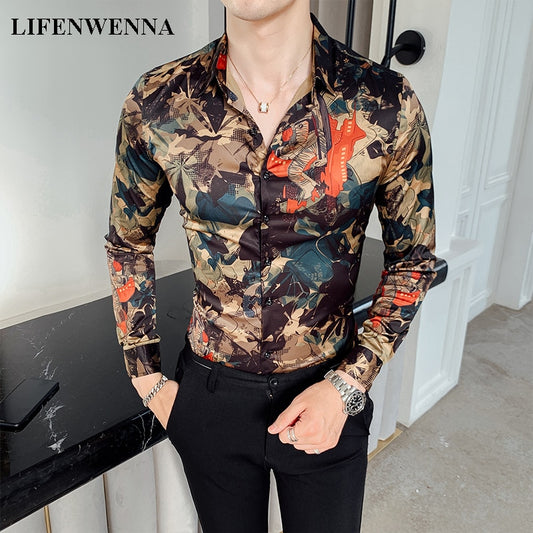 Chemise à manches longues pour hommes nouveau design coupe couvertes.