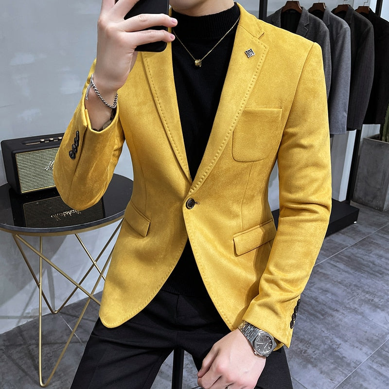 Blouson en cuir trempé pour homme, vêtement masculin, peau de daim, décontracté.