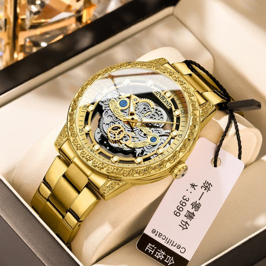 Montre pour hommes double creux étanche luxe mode originale.