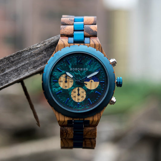 Montre en bois pour hommes et femmes luxe haut qualité.