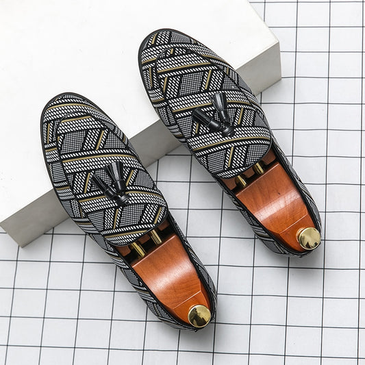 Chaussures décontractées en cuir pour hommes, chaussures d'affaires pour hommes.