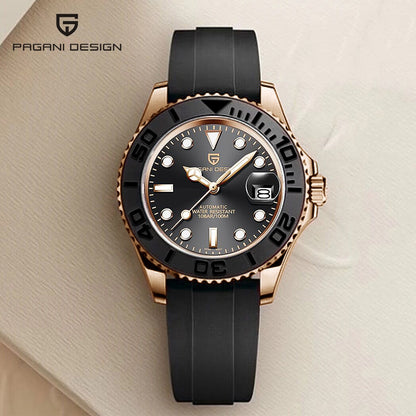 montre-bracelet mécanique automatique en saphir pour homme.