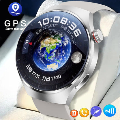 Montre connectée gt4 pro pour homme, smartwatch, moniteur d'activité physique, avec GPS.
