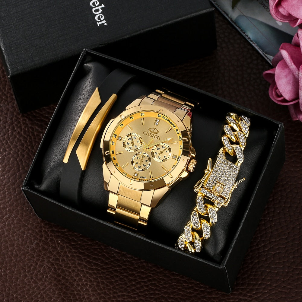 Ensemble de montres de luxe pour hommes.