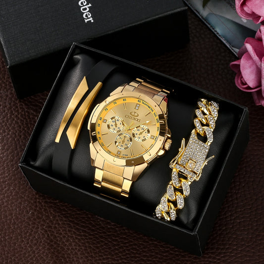 Ensemble de montres de luxe pour hommes.