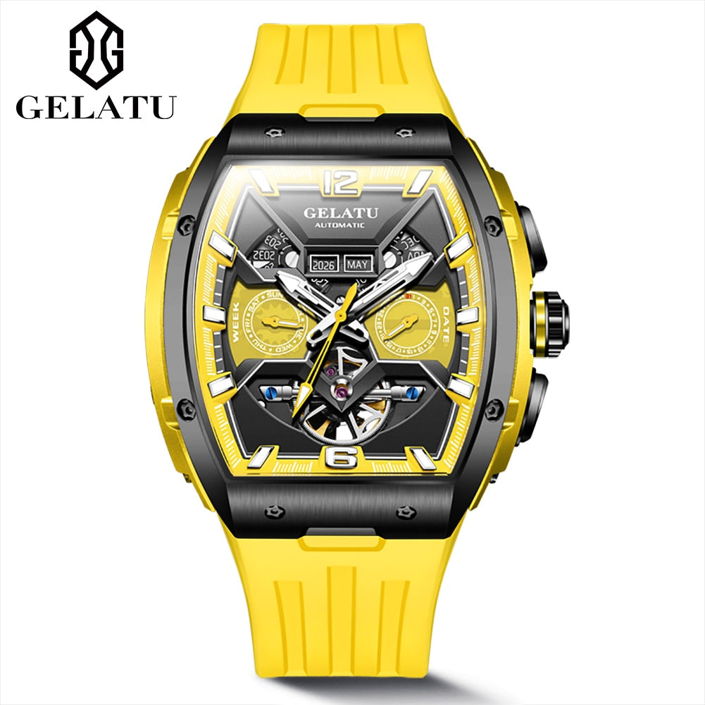 Montre mécanique automatique saphir pour homme.