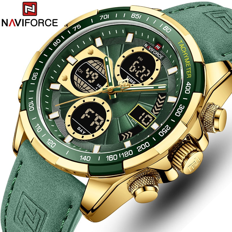 montre-bracelet en cuir pour homme, accessoire de Sport militaire, étanche, à Quartz, chronographe.