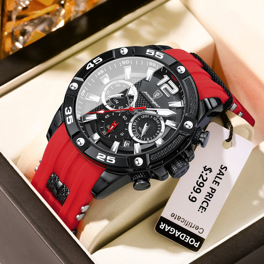 Montre à quartz militaire étanche pour hommes chronographe.