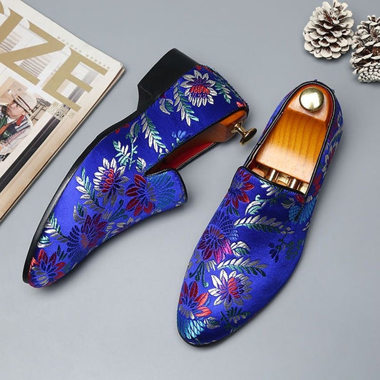 Chaussures luxe en cuir pour hommes, chaussures confortables à enfiler.