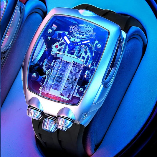 Montre de sport automatique militaire pour hommes marque de luxe étanche mécanique.